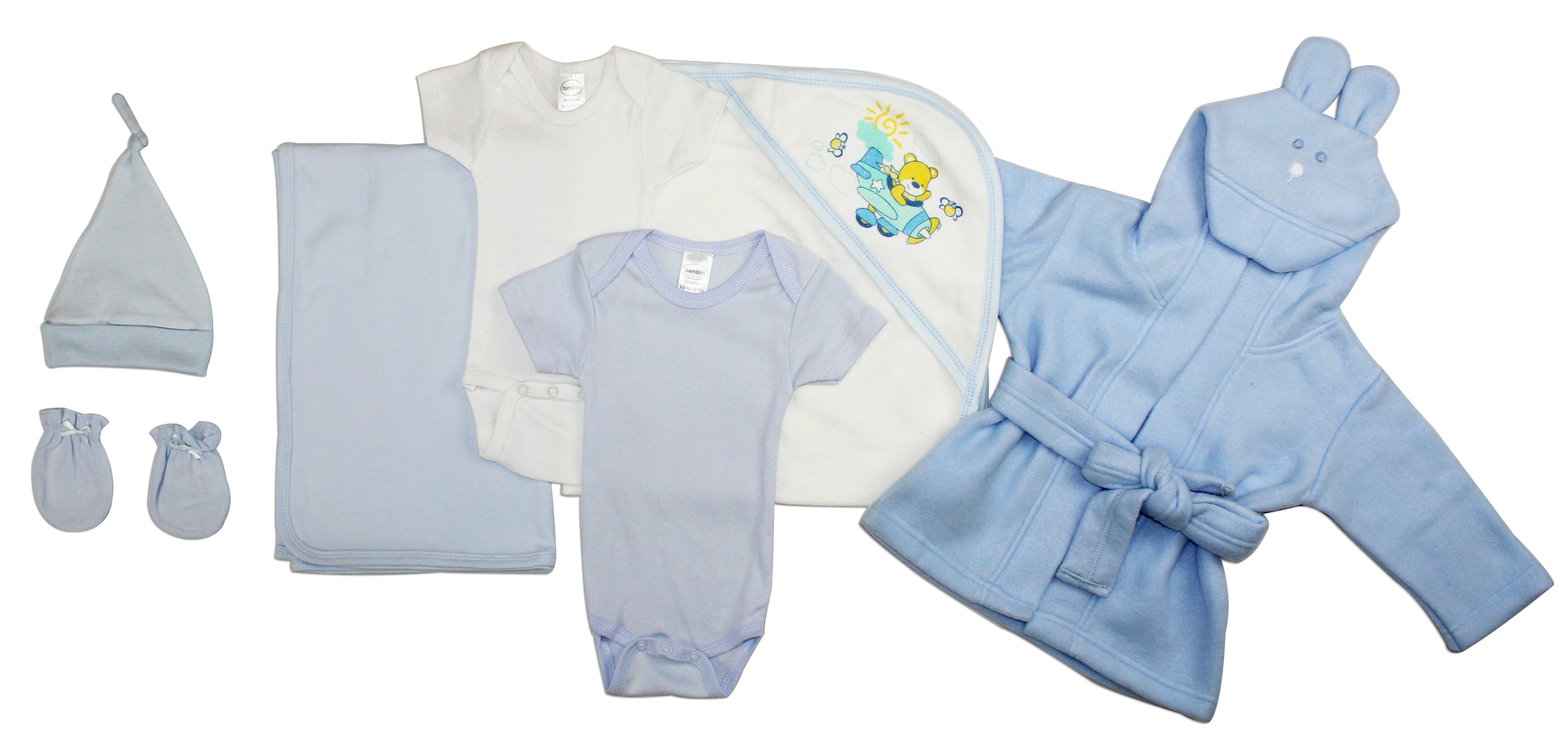 Essential Newborn Baby Boy Bambini 7 Piece Layette Set