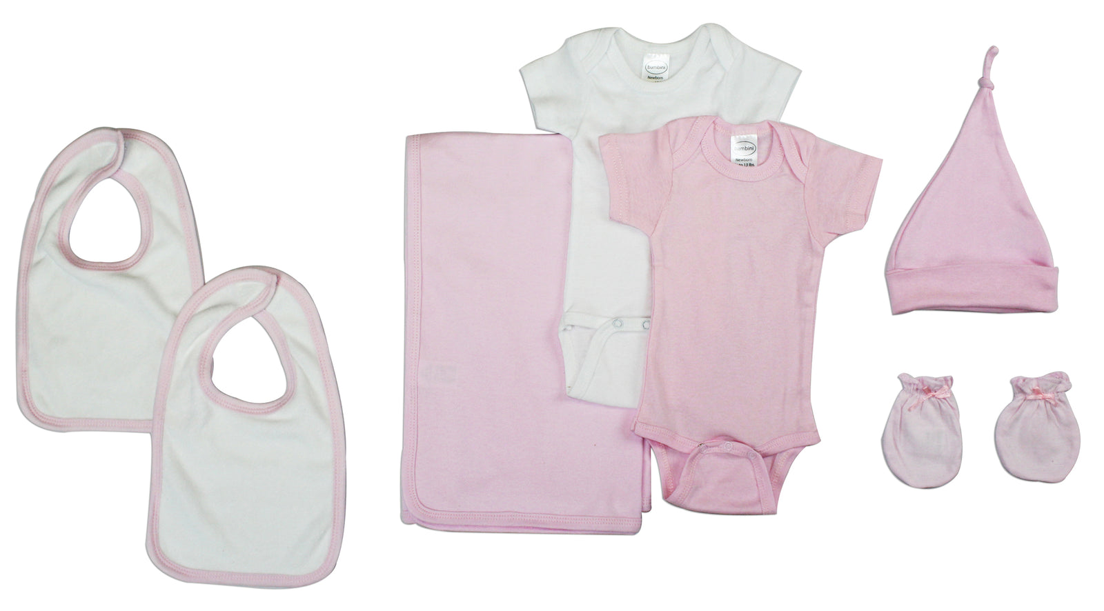 Newborn Baby Girl Bambini 7 Piece Layette Gift Set
