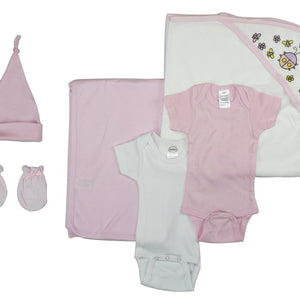 Newborn Baby Girl Bambini 6 Piece Layette Baby Shower Gift Set