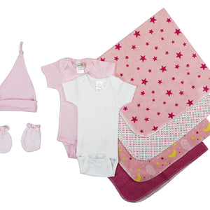 Essential Newborn Baby Girl Bambini 8 Piece Layette Set