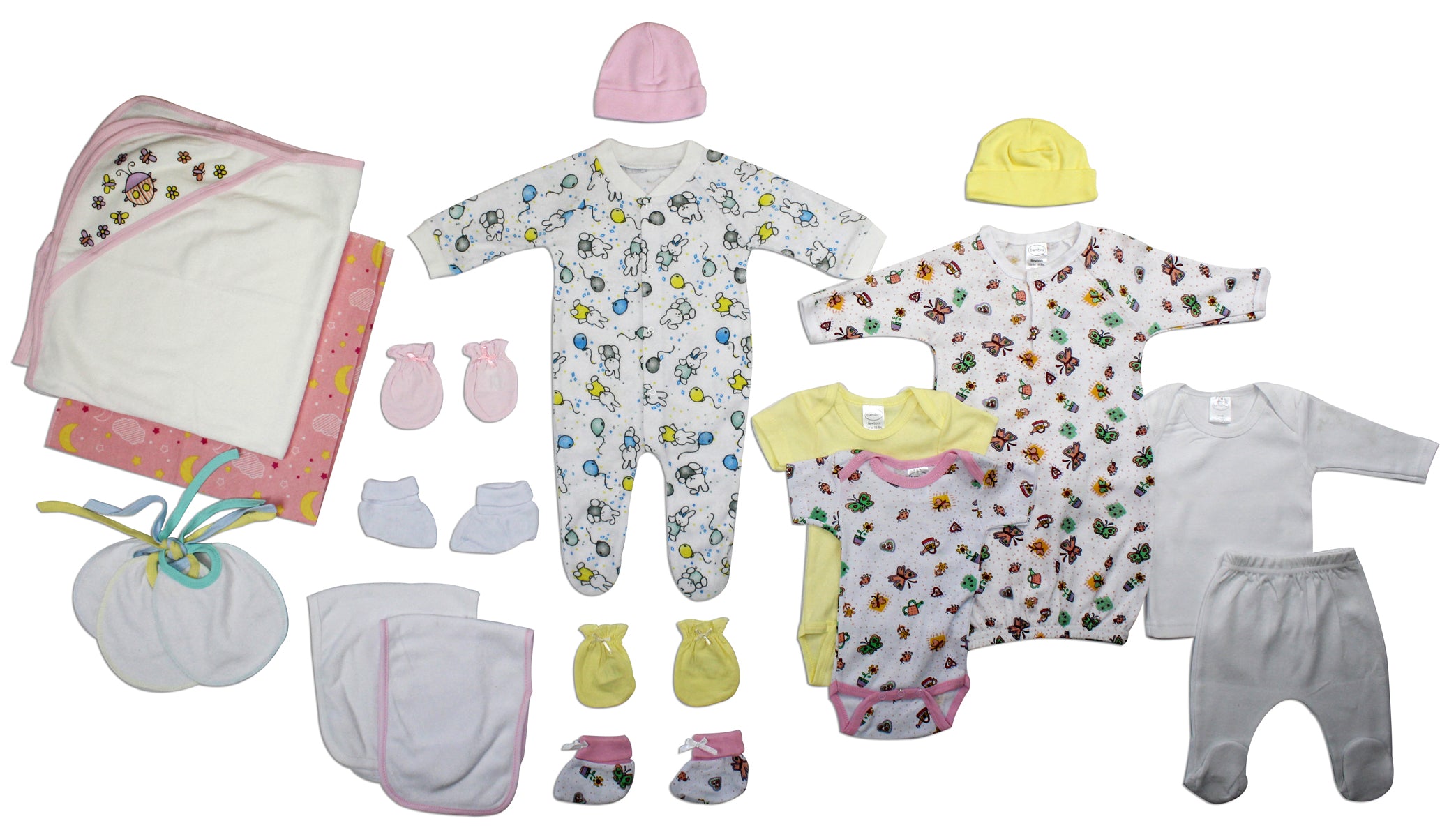 Newborn Baby Girl Bambini 19 Piece Layette Baby Shower Gift Set
