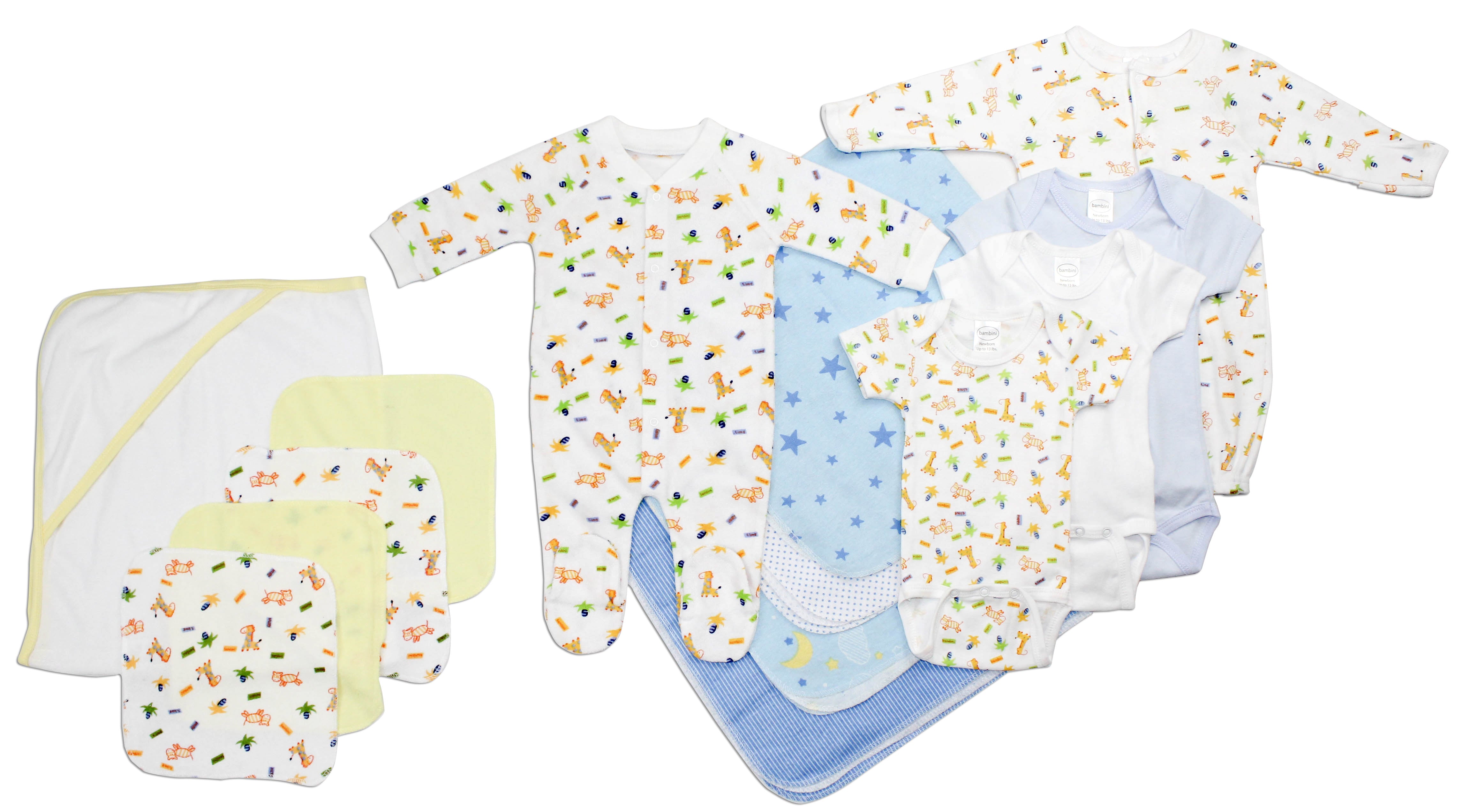 Newborn Baby Boy Bambini 14 Piece Layette Baby Shower Gift Set