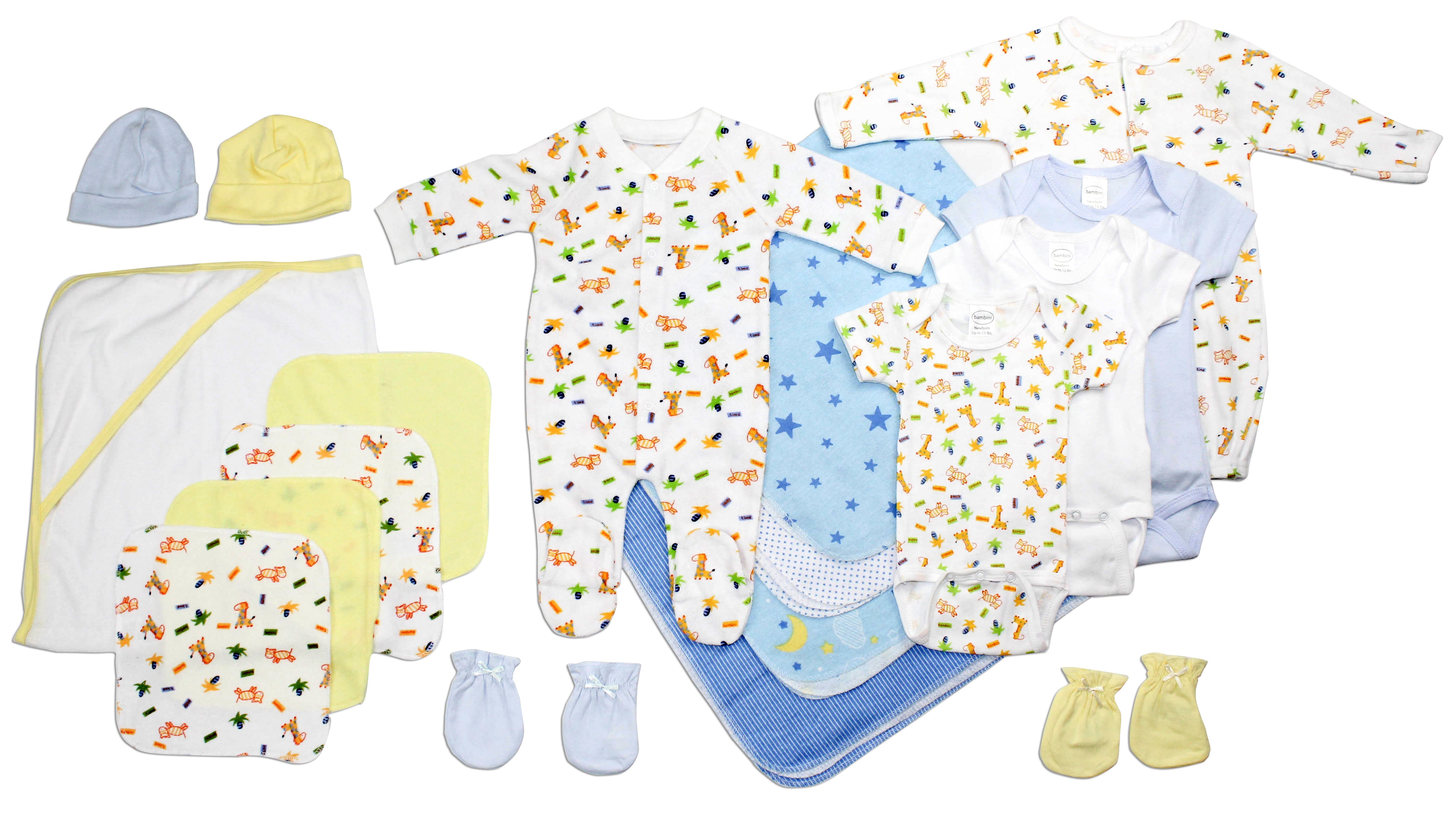 Newborn Baby Boy Bambini 18 Piece Layette Baby Shower Gift Set