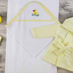 Bambini Hooded Towel, Bath Mittens and Robe