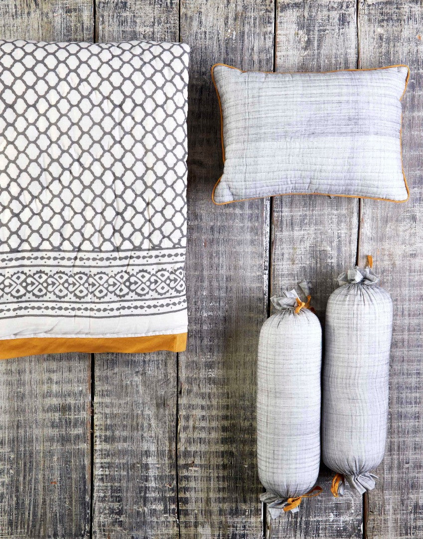 4-Piece Erawan Hypoallergenic Cotton Filler Crib Bedding Set