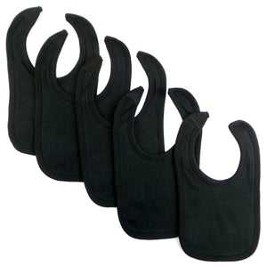 Black Interlock Bambini Bib (Pack of 5)