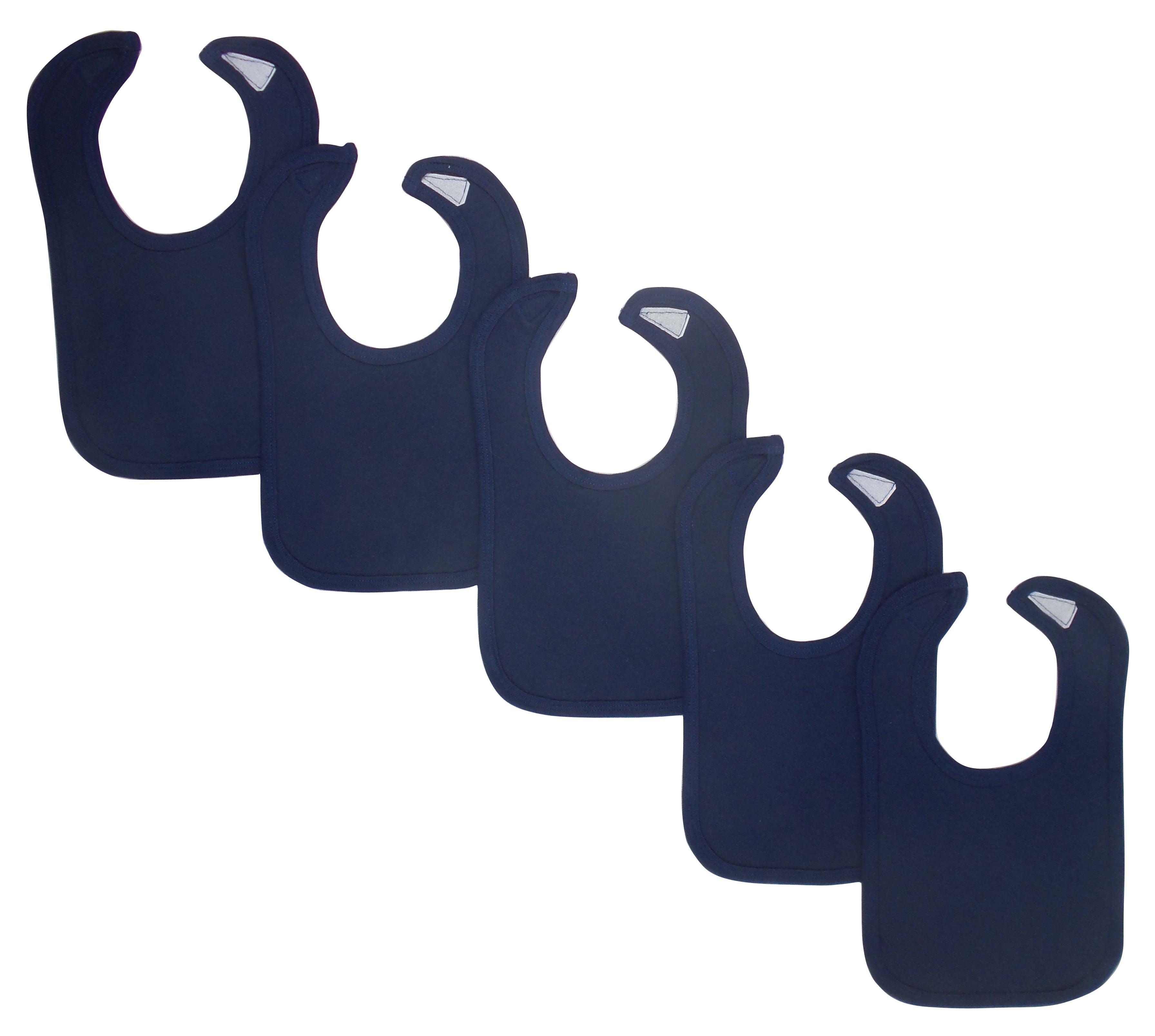 Navy Baby Bambini Bibs (Pack of 5)