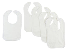 White Bambini Interlock Bib (Pack of 5)