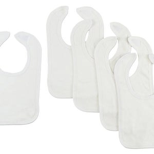 White Bambini Interlock Bib (Pack of 5)