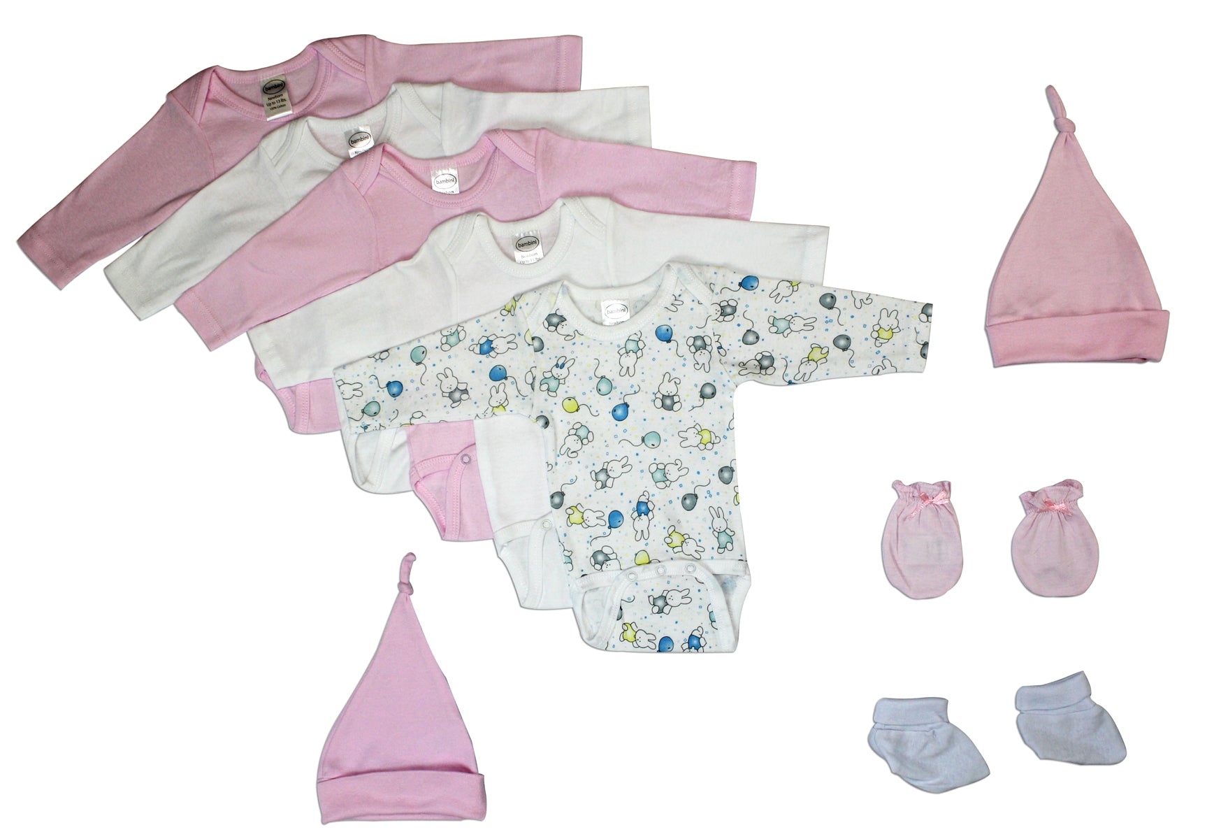 Newborn Baby Girl Bambini 9 Piece Layette Baby Shower Gift Set