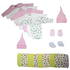 Newborn Baby Girl Bambini 17 Piece Layette Baby Shower Gift Set