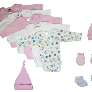 Newborn Baby Girl Bambini 9 Piece Layette Baby Shower Gift Set