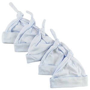 Blue Knotted Bambini Baby Cap (Pack of 5)