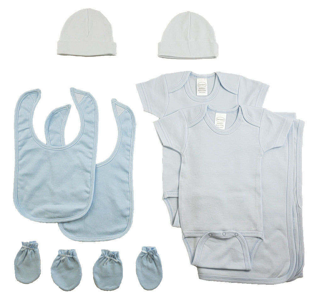 Blue Boys 9 Piece Layette Set