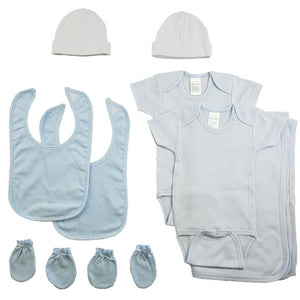 Blue Boys 9 Piece Layette Set