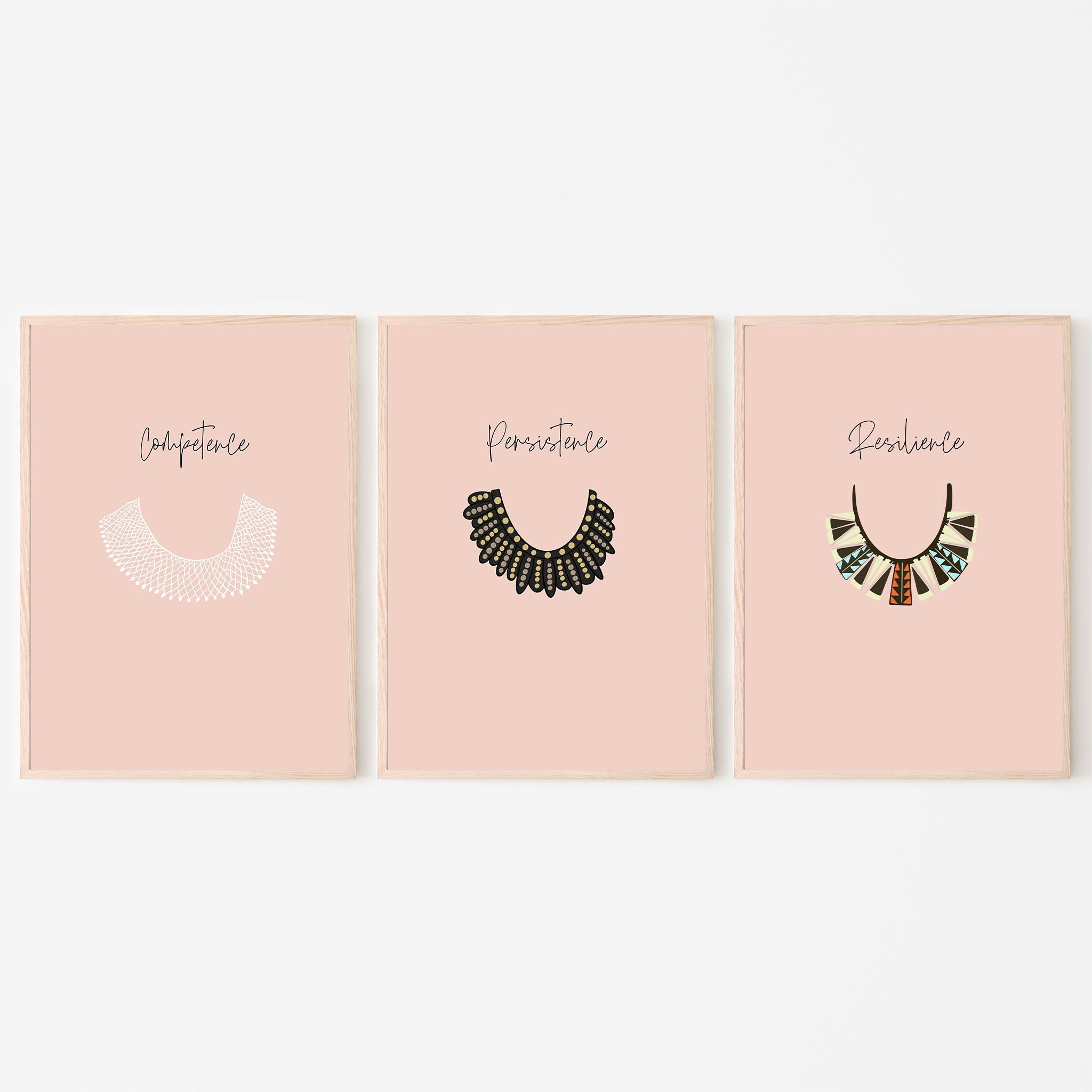 Persistence Resilience Competence | Set of 3 RBG Collars