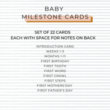 Navy Pinstripes Milestone Cards