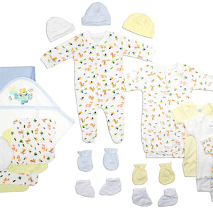 Newborn Baby Boys Bambini 21 Piece Layette Baby Shower Gift Set
