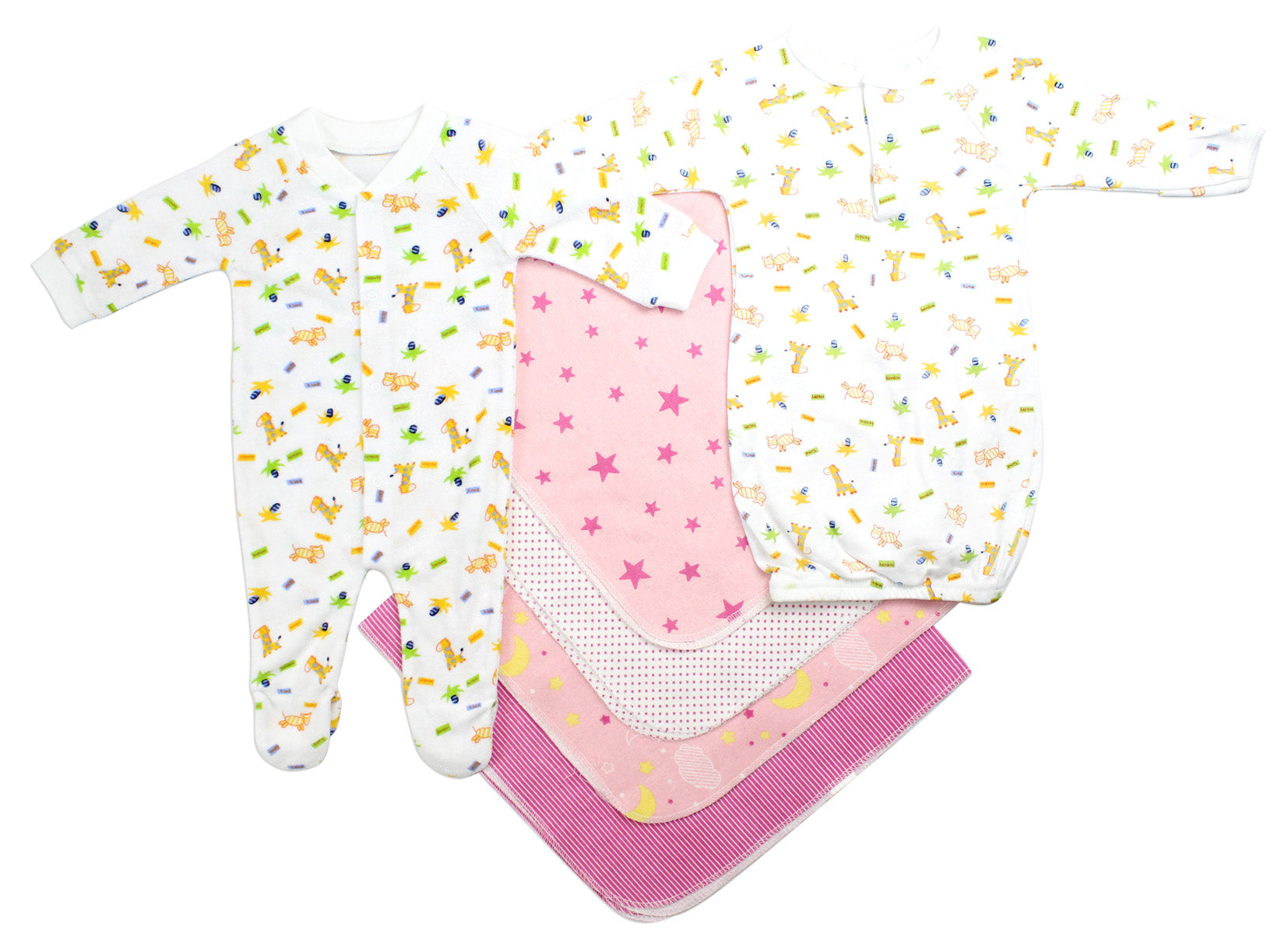 Girls Newborn Bambini 6 Piece Layette Set