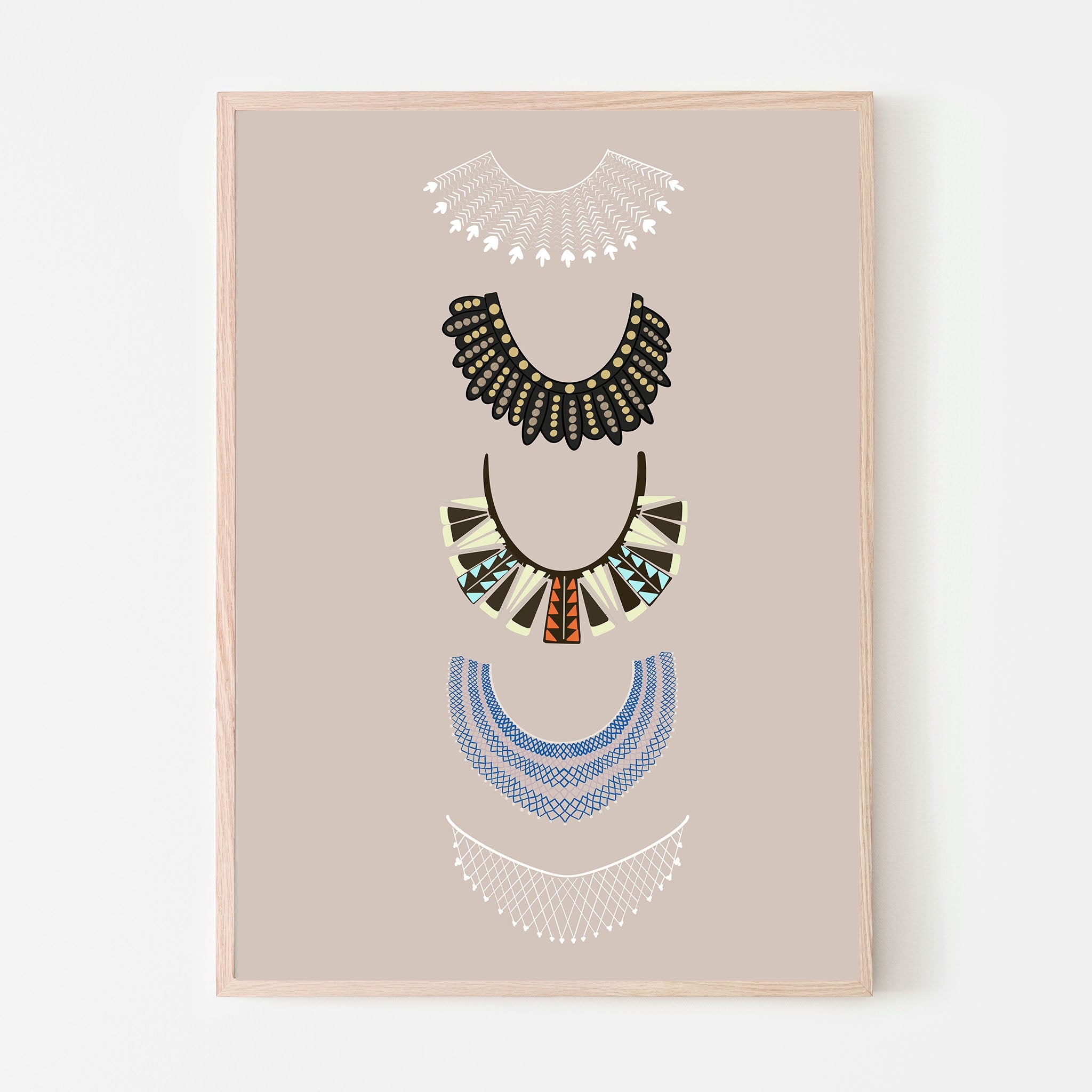 Justice Ruth Bader Ginsburg Dissent and Favorite Collars Art Print