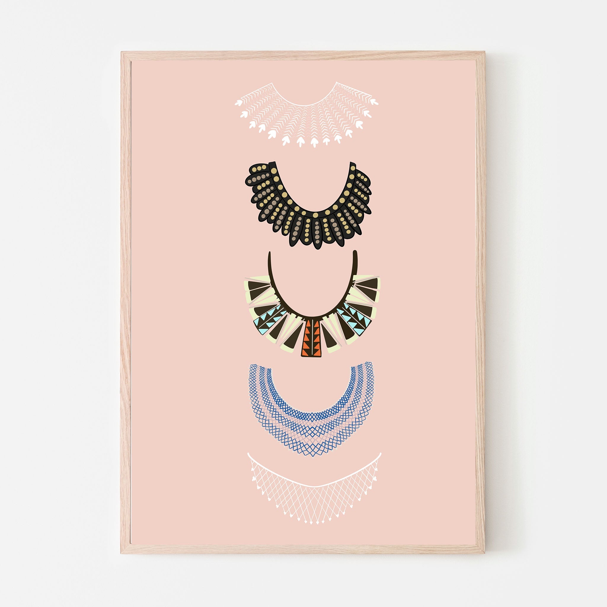 Justice Ruth Bader Ginsburg Dissent Collars Art Print | Rose Quartz