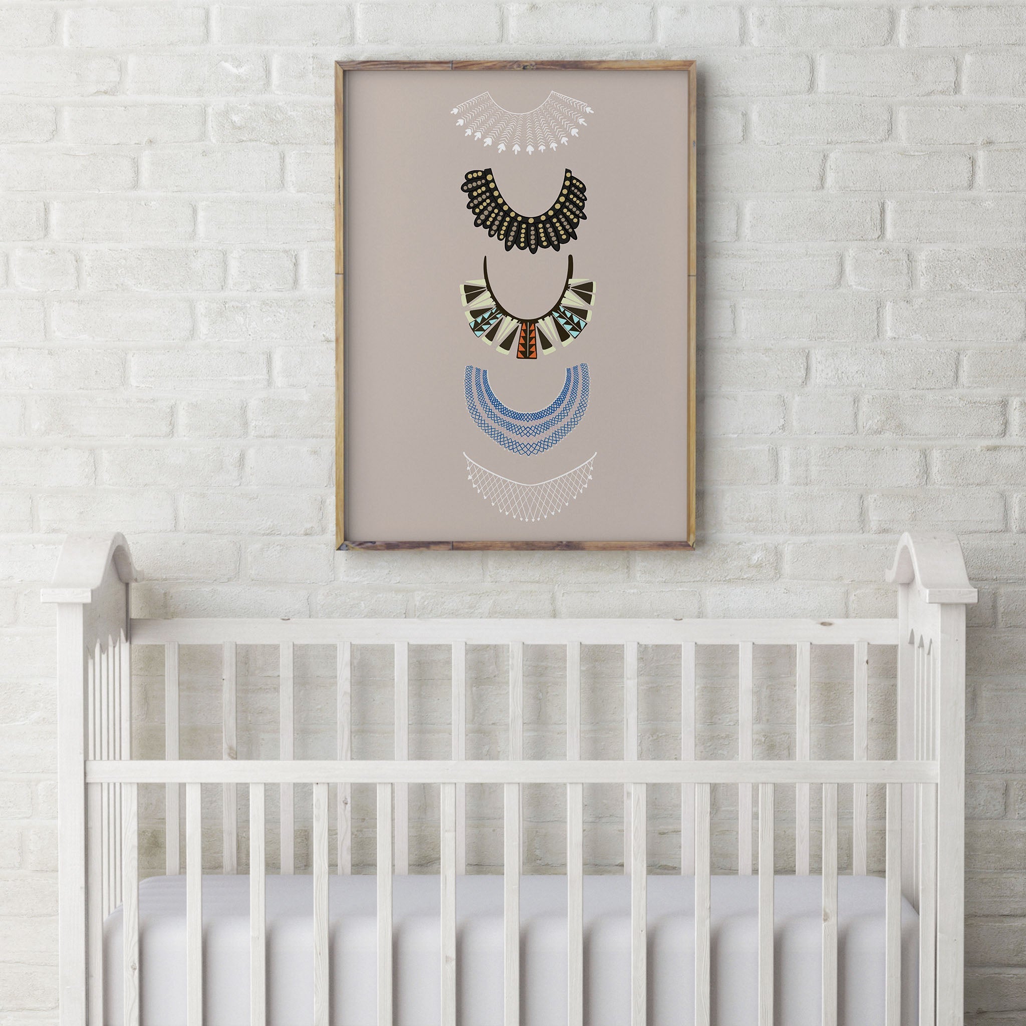 Justice Ruth Bader Ginsburg Dissent and Favorite Collars Art Print