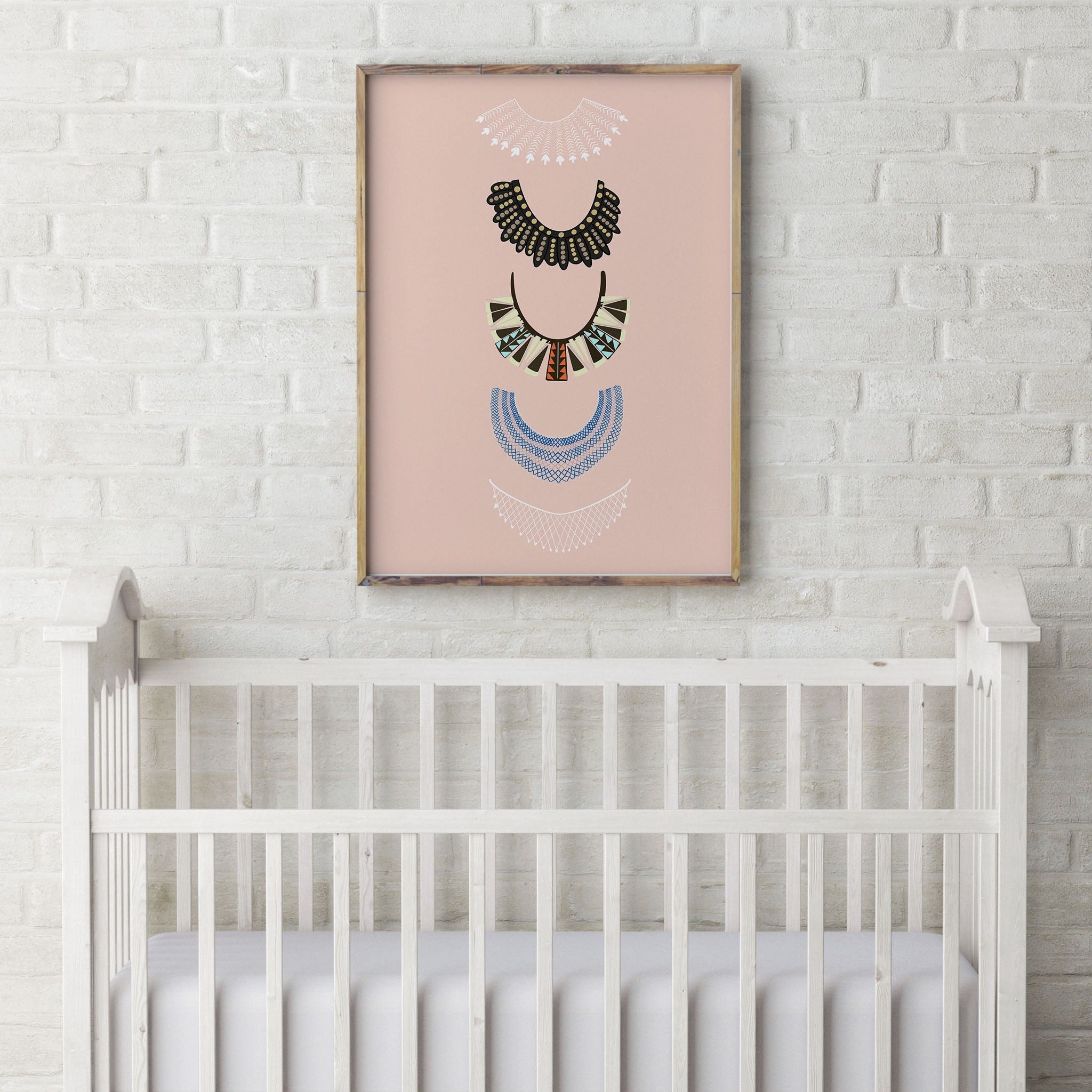 Justice Ruth Bader Ginsburg Dissent Collars Art Print | Rose Quartz