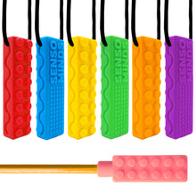 Sensory Brick Chew Necklace with Pencil Topper