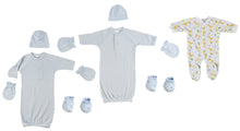 Boys Preemie Sleep-n-Play, Gowns, Caps, Booties and Mittens