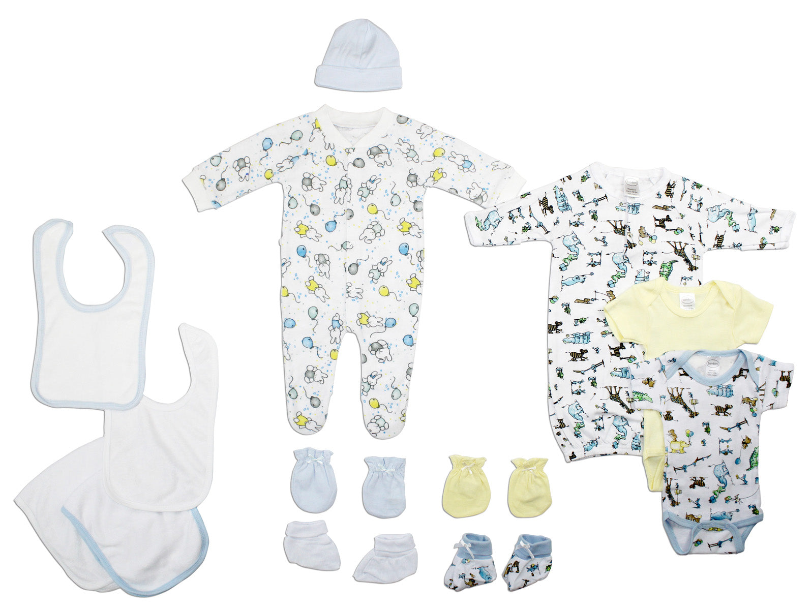Neutral Newborn Baby Bambini 13 Piece Layette Baby Shower Gift Set