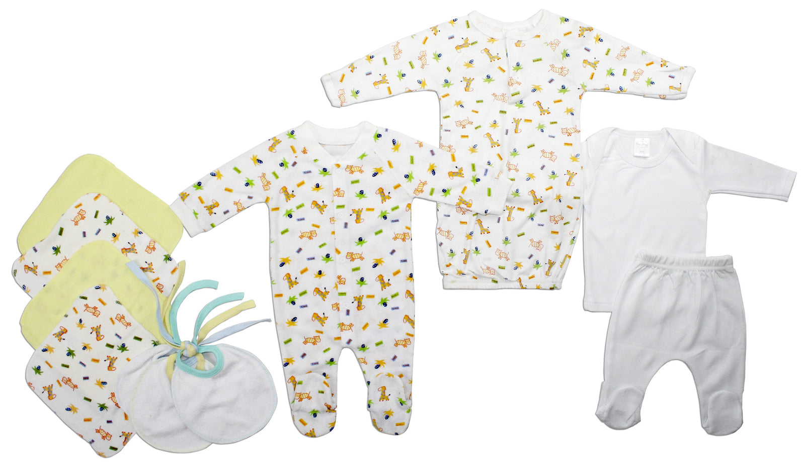 Neutral Newborn Baby Bambini 10 Piece Layette Baby Shower Gift Set