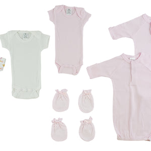 Girls Preemie Onezies, Gowns and Mittens Set
