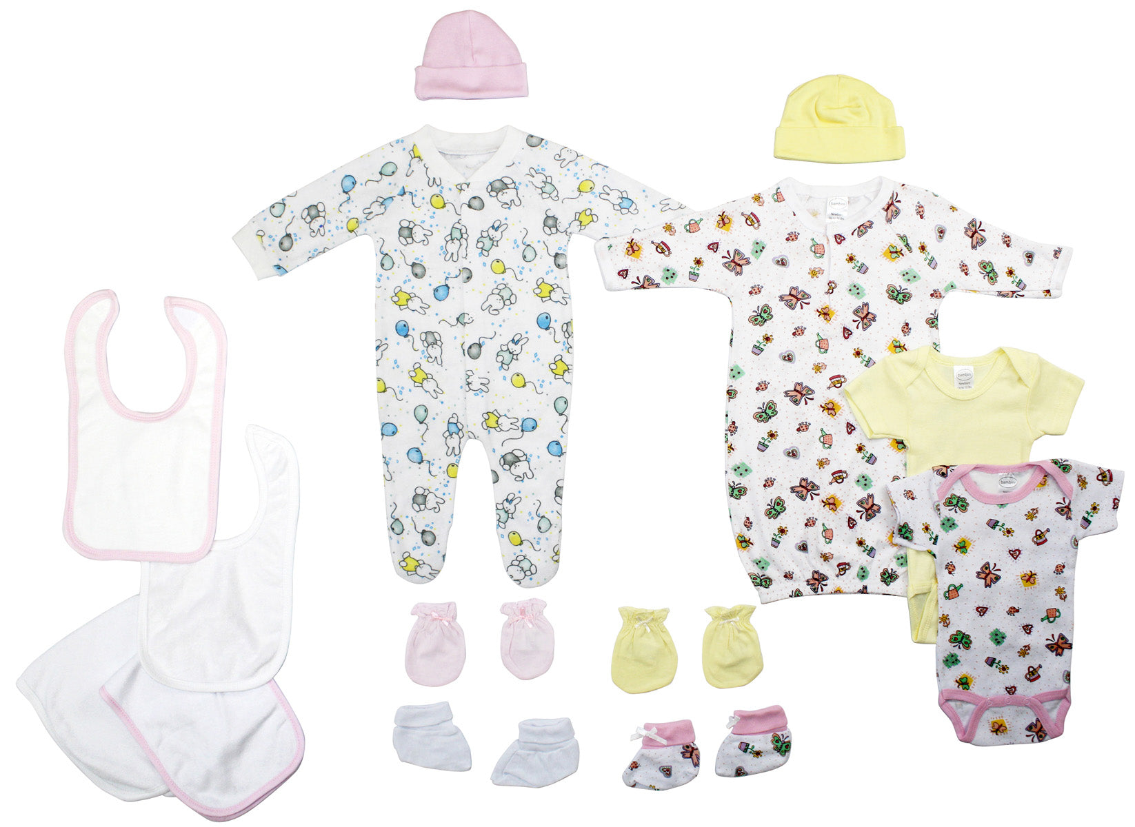 Newborn Baby Girls Bambini 11 Piece Layette Baby Shower Gift Set
