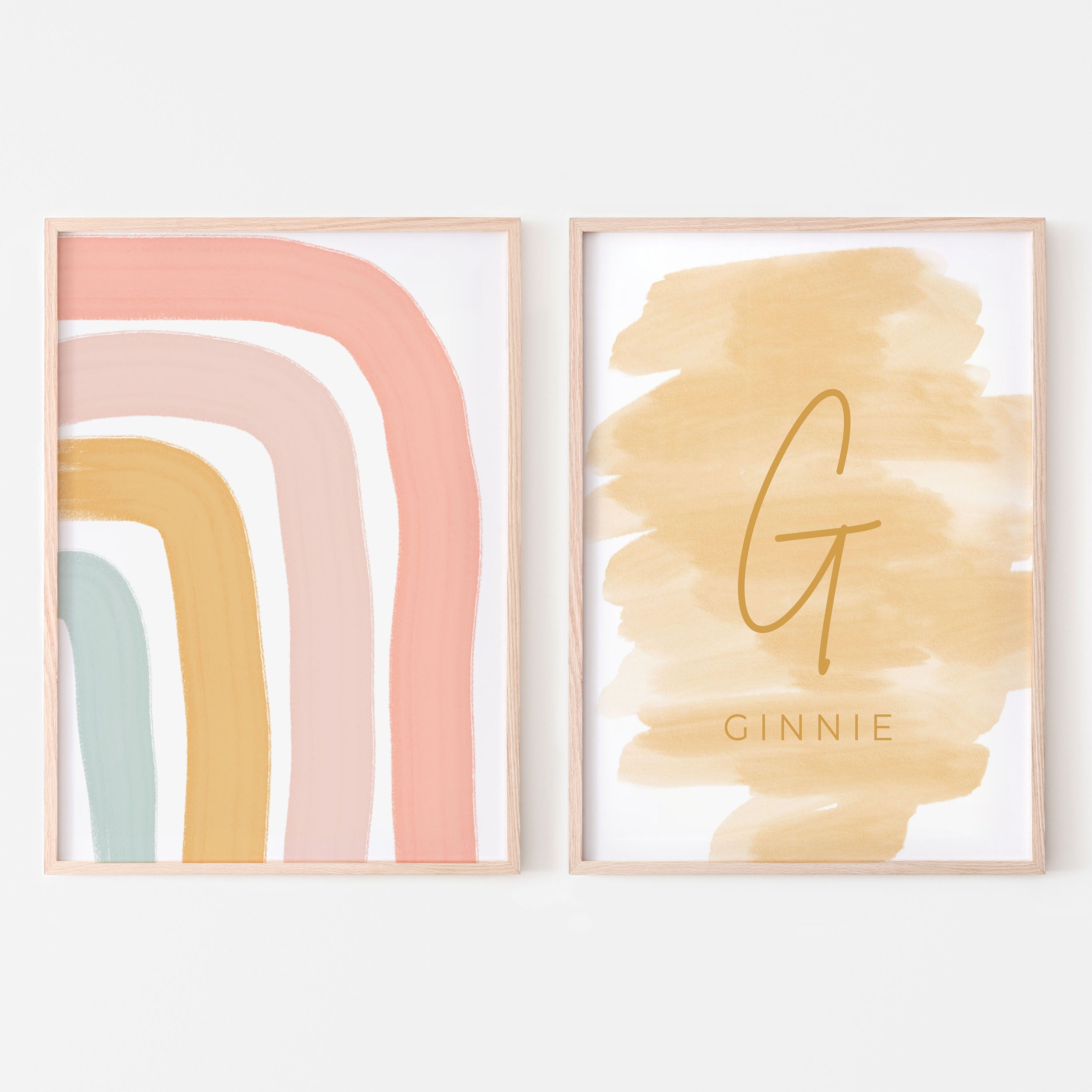 Sunshine & Rainbows Name Sign Bundle (Set of 2)
