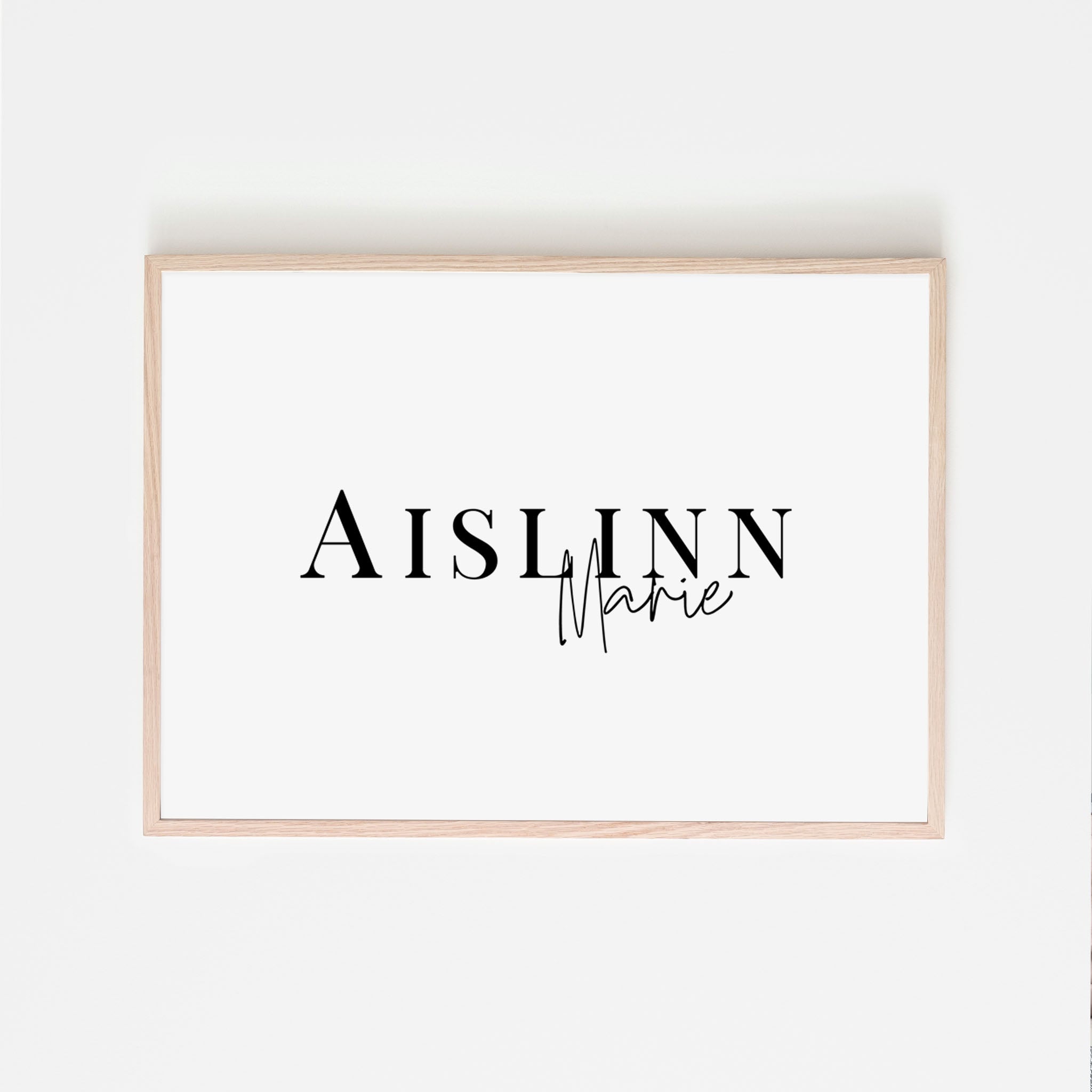 First and Middle Name Sign | Personalized Name Sign