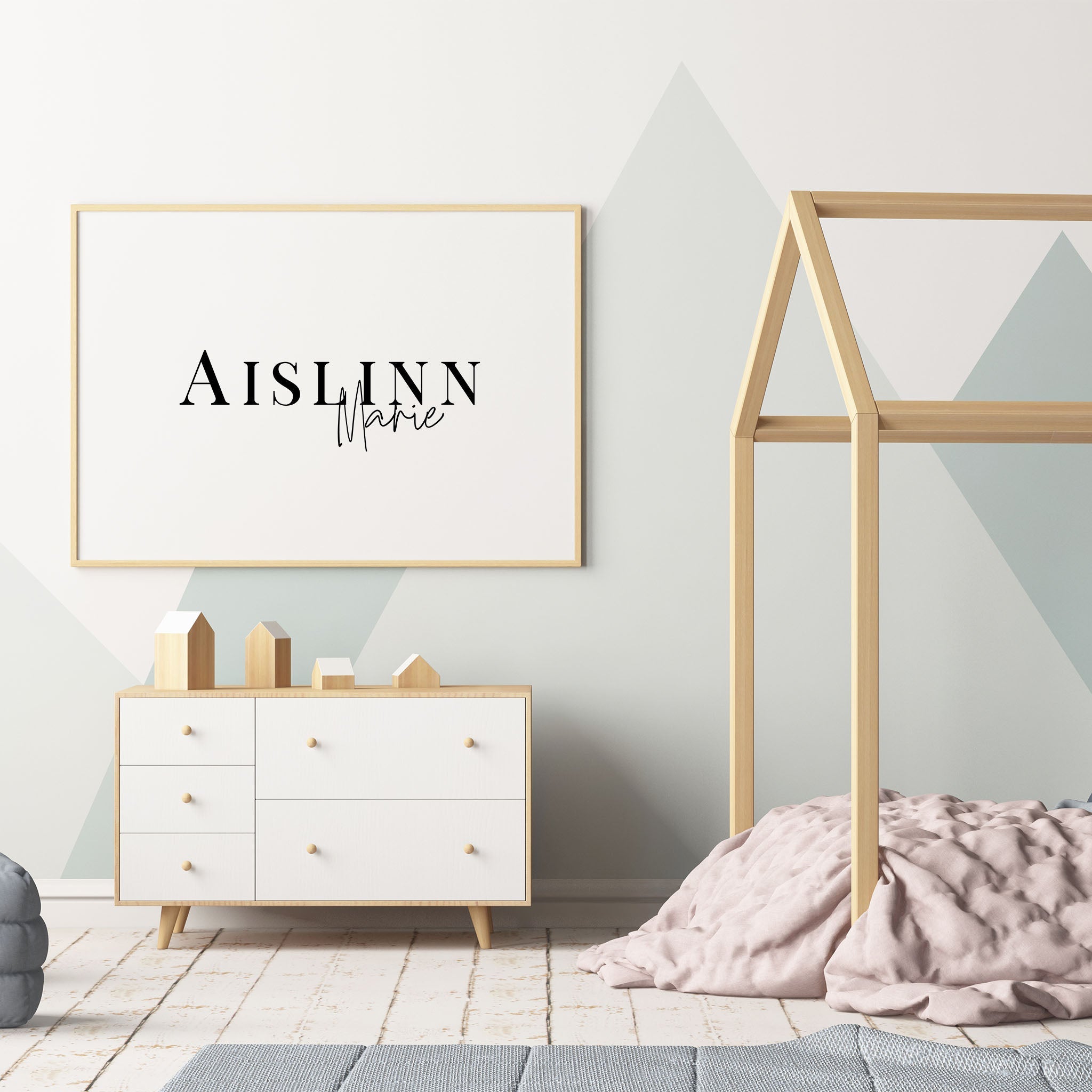 First and Middle Name Sign | Personalized Name Sign