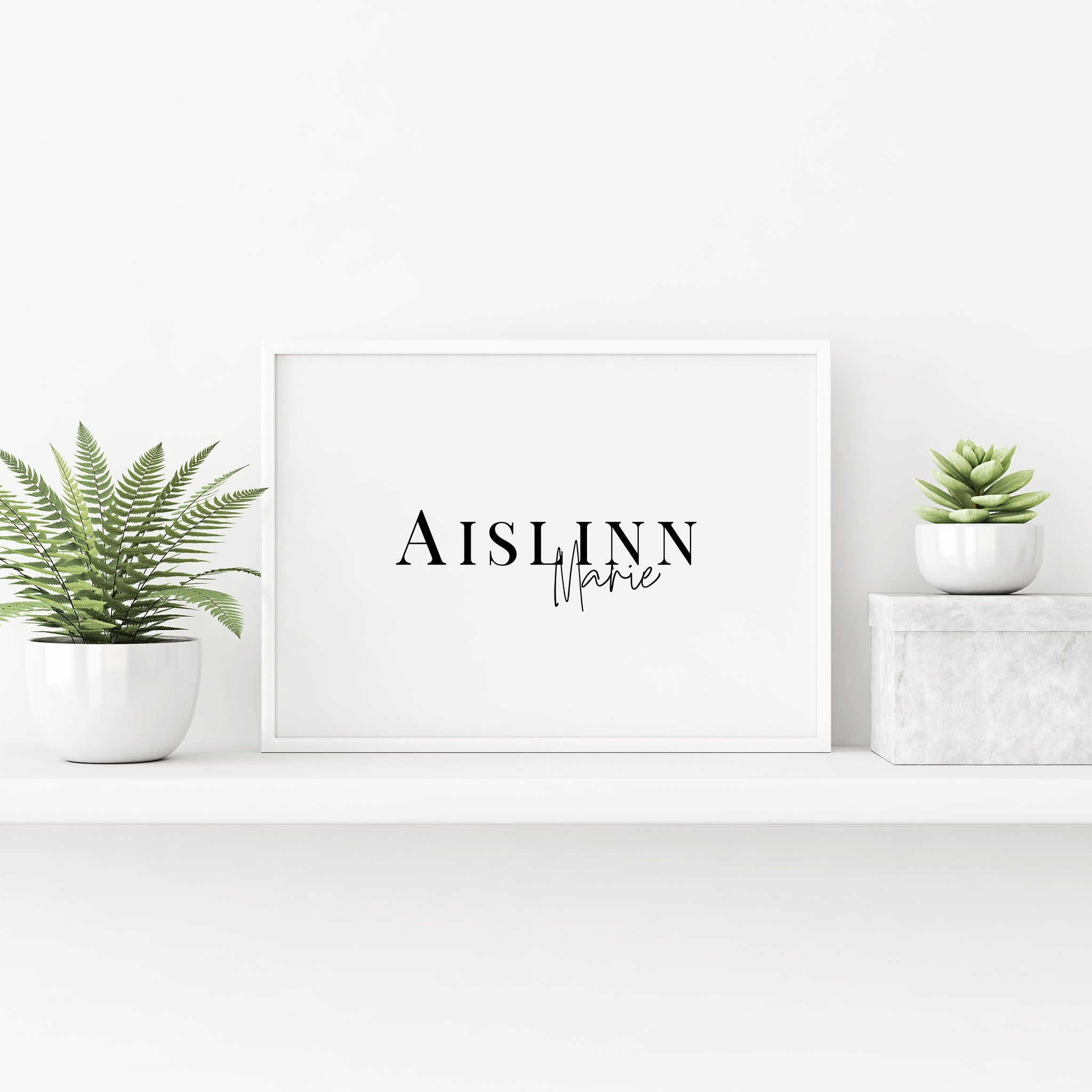 First and Middle Name Sign | Personalized Name Sign