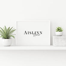 First and Middle Name Sign | Personalized Name Sign