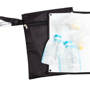 Black BPA-free Pumparoo Wet & Dry Bag with Staging Mat