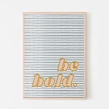 Be Bold Art Print | Pink & Navy