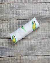 Organic Breathable Cotton Parrot Print Baby Swaddle