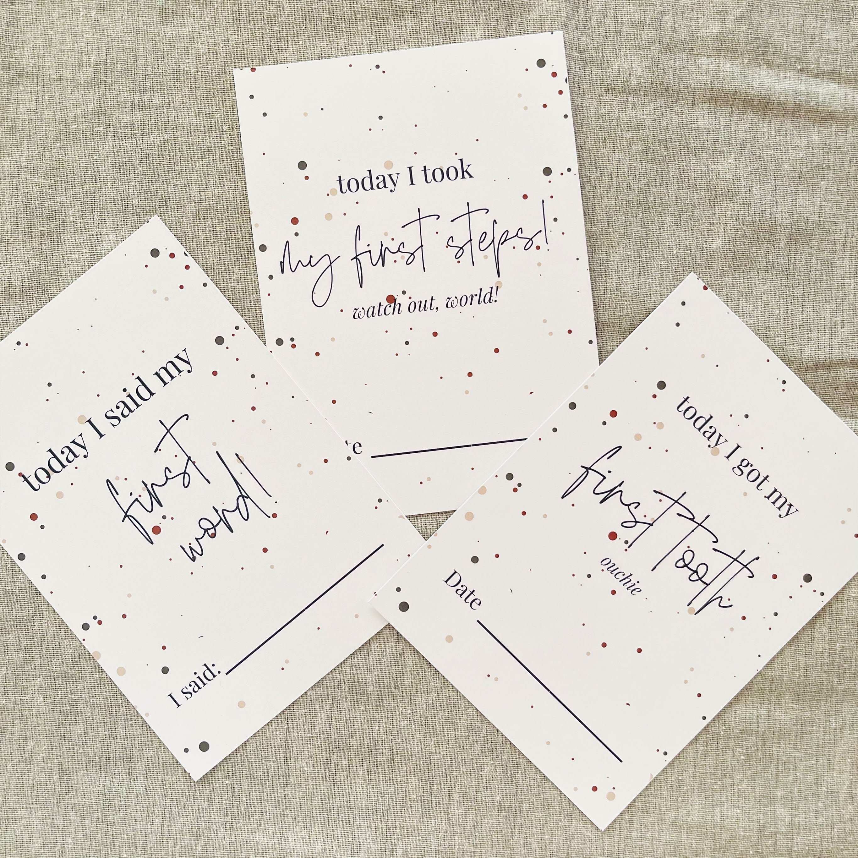 Speckled Unisex Monthly Milestone Cards
