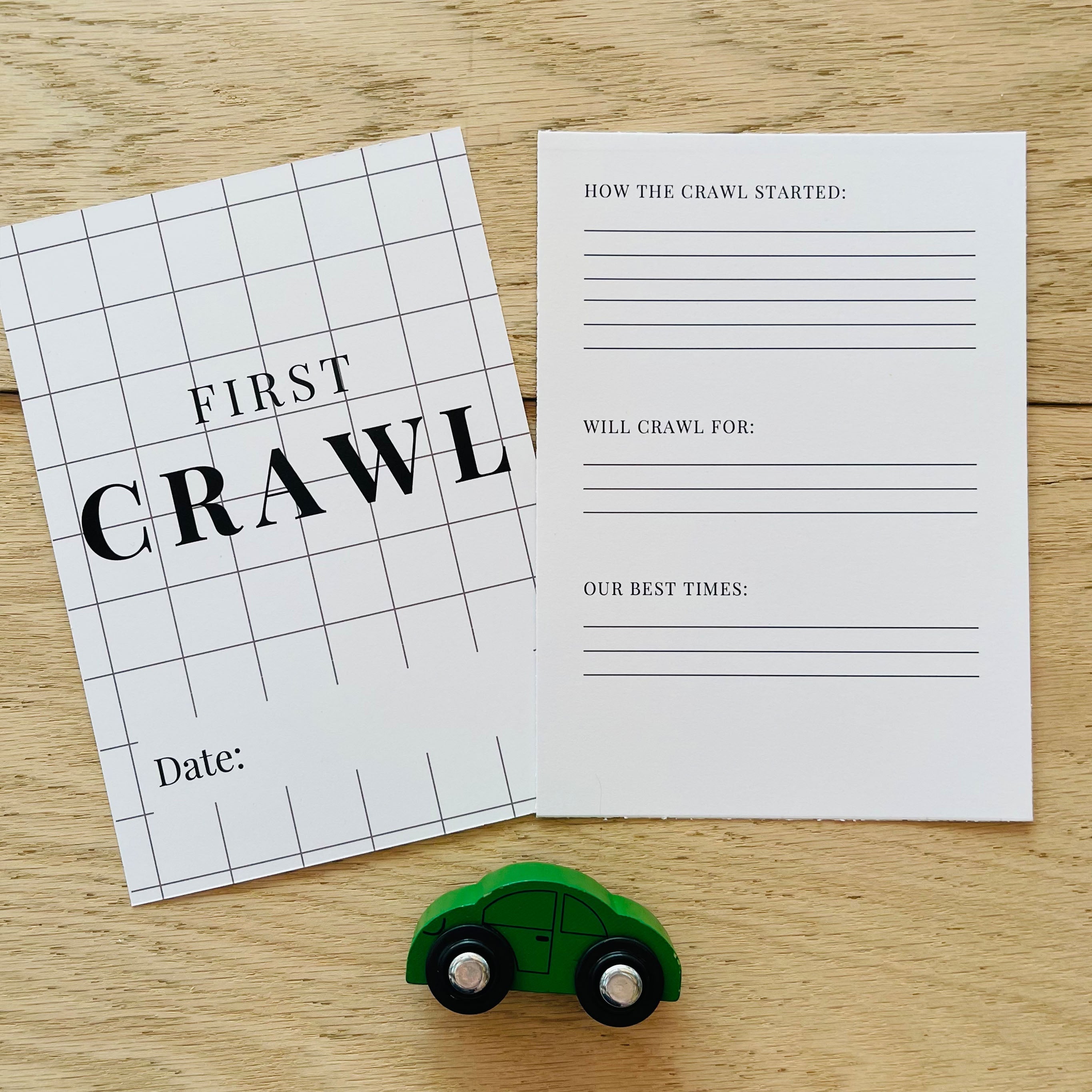 Checkered Baby Milestone Card Set