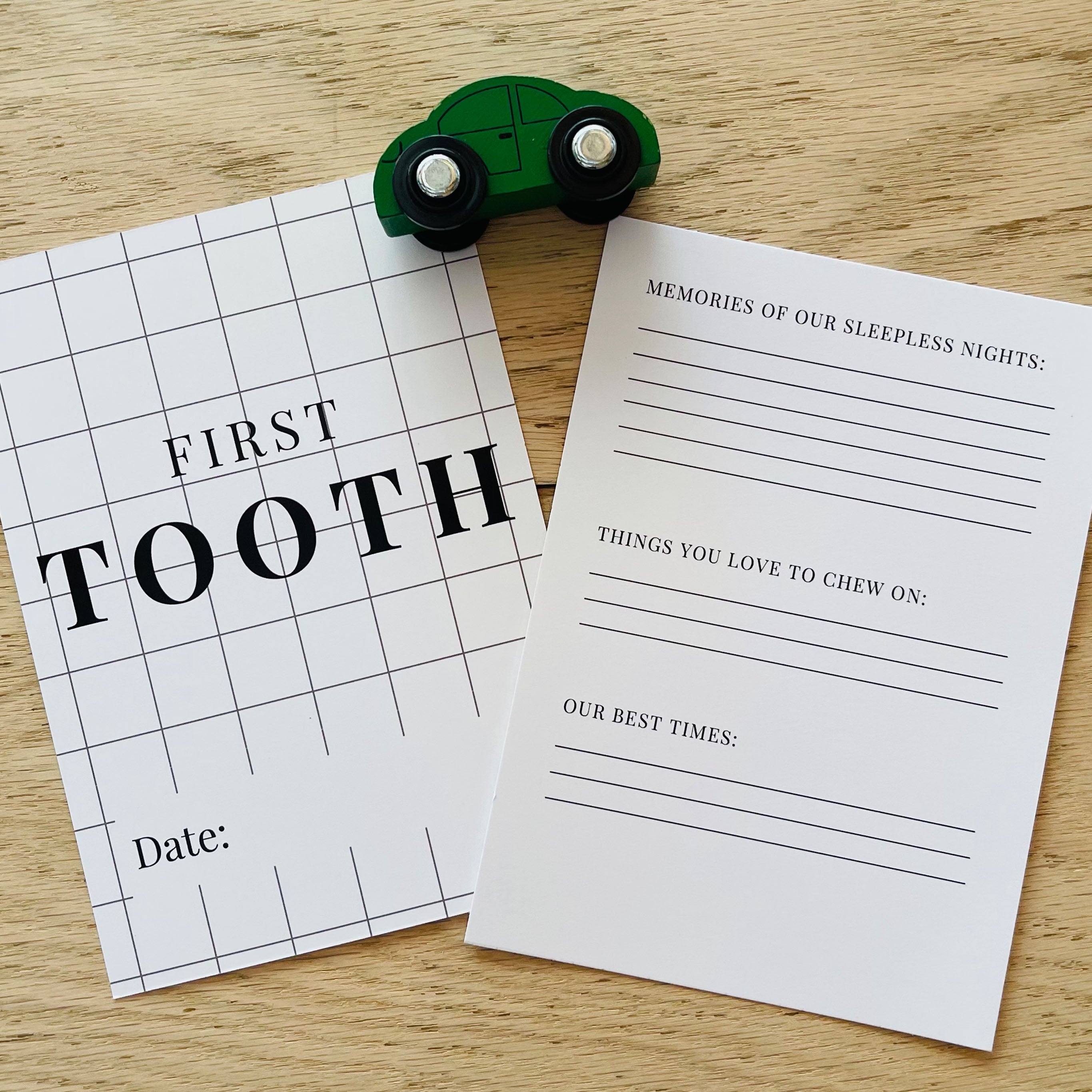 Checkered Baby Milestone Card Set