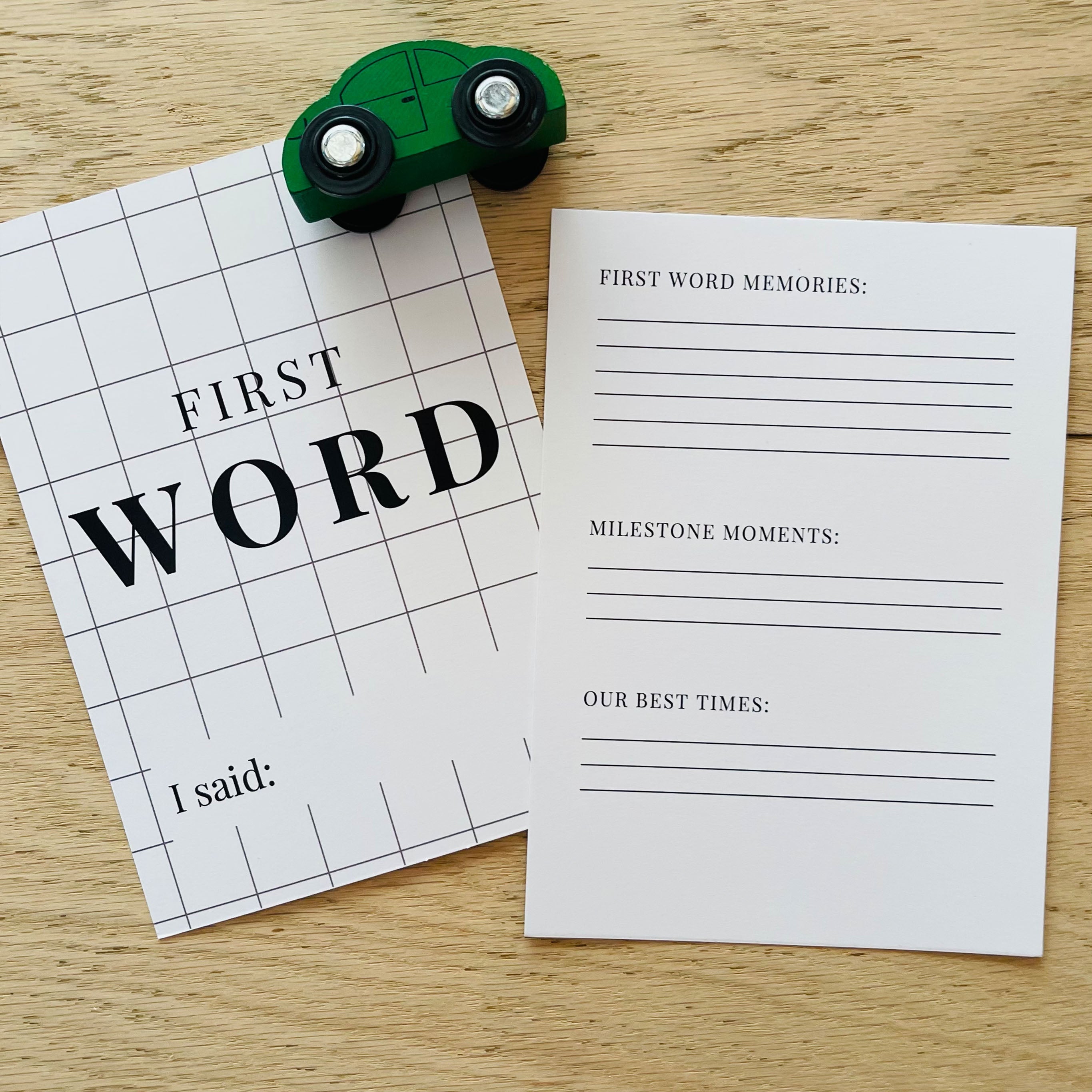 Checkered Baby Milestone Card Set