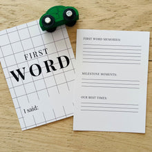 Checkered Baby Milestone Card Set