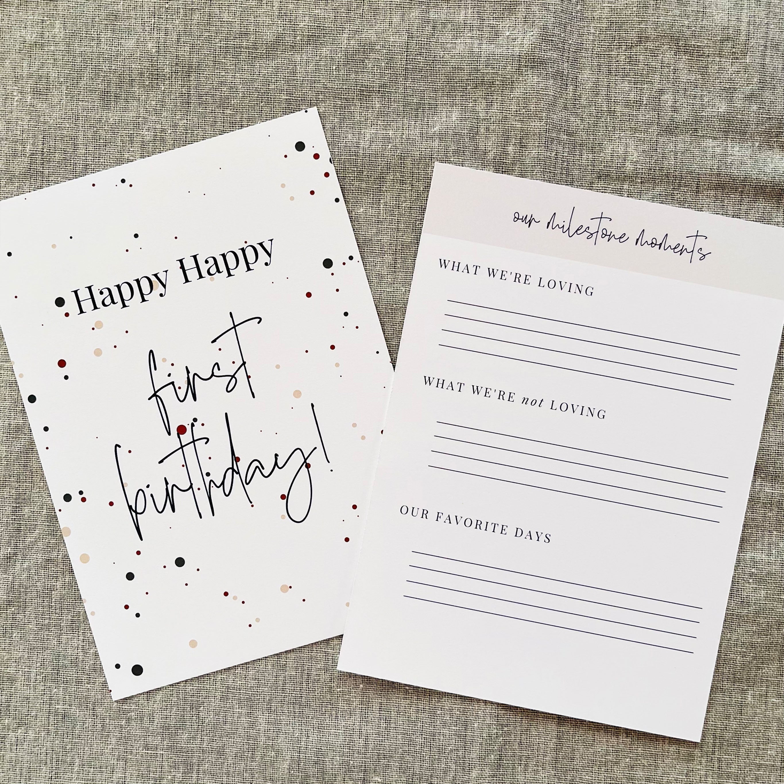 Speckled Unisex Monthly Milestone Cards