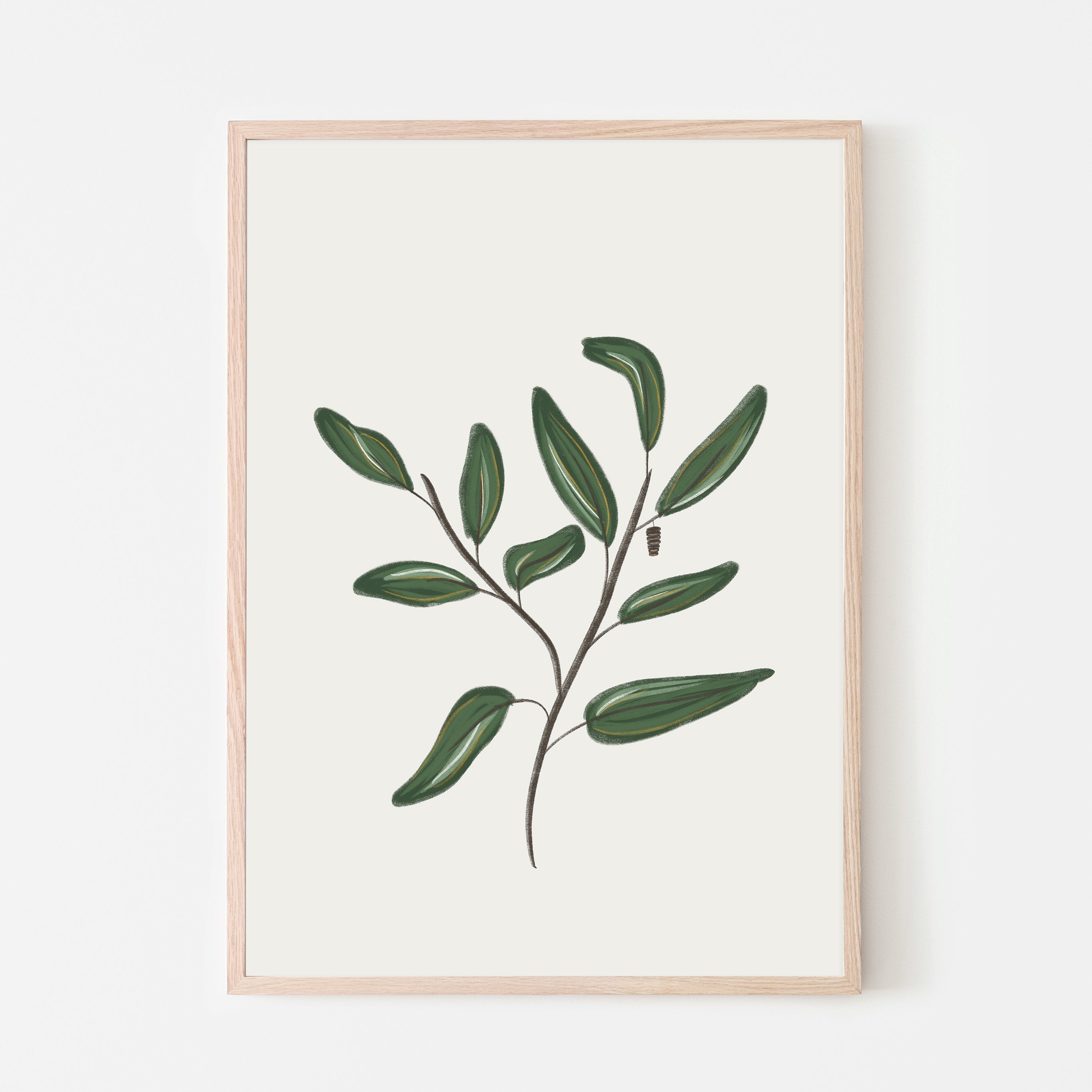 Cocoon Leaves Art Print
