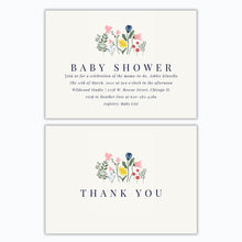 Garden Flowers Baby Shower Invitations and Thank You Cards