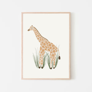 Ugandan Safari Giraffe Art Print